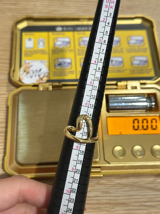 18k EF ring and teardrop