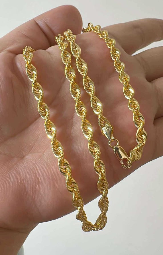 18k saudi gold rope chain