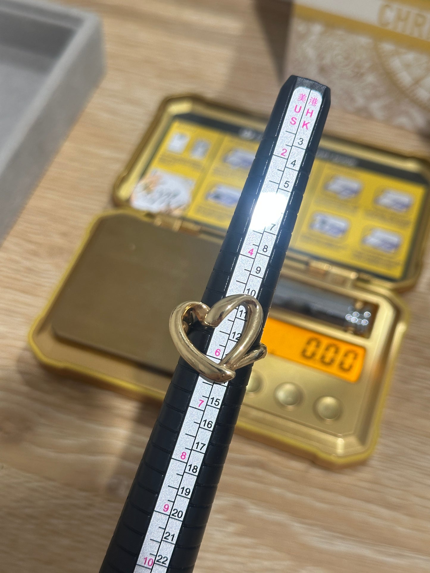 18k Open Heart Ring