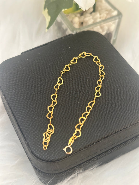 18k Heart Bracelet