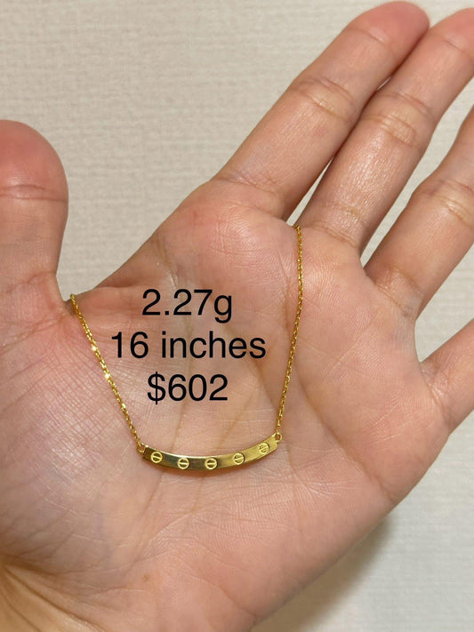 18k Bar Necklace