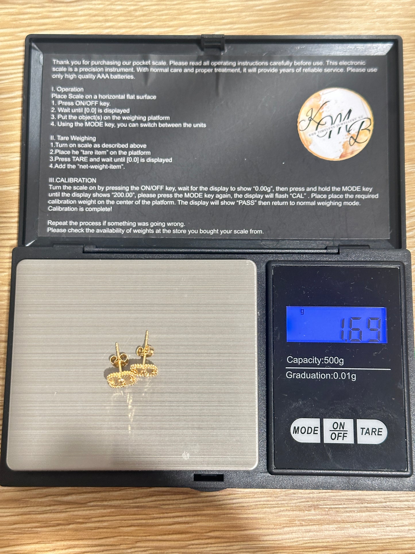 18K earrings